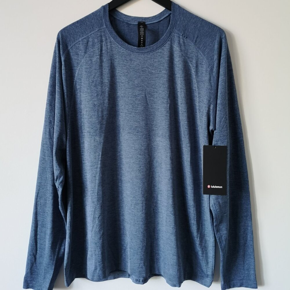 NWT LULULEMON MDSW/TEMP Blue Metal Vent Tech LS 2.0 Top Shirt Men's XXL